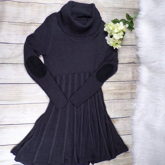 Calvin Klein Gray Turtleneck Sweater Dress - Picture 1 of 7